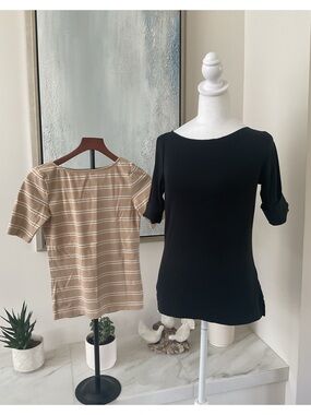 Lauren Ralph Lauren Set of  Short Sleeve Boatneck Tops.